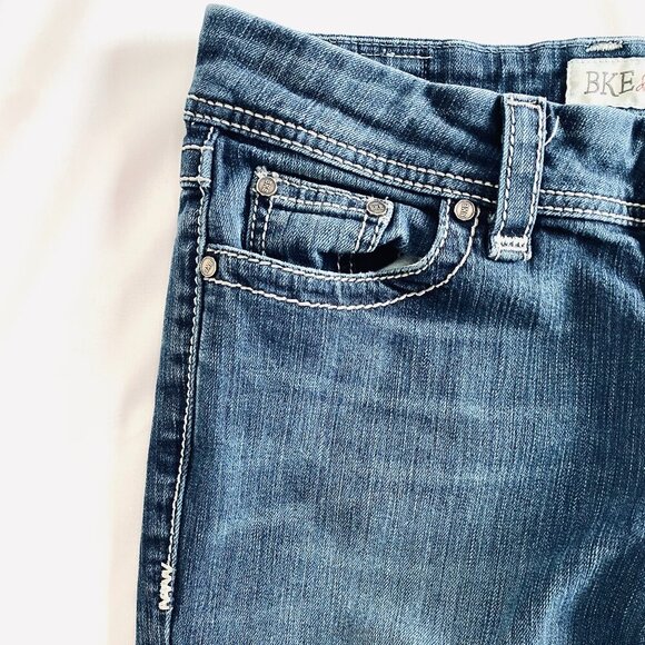 BKE Harper crop jeans Womens size 30 straight leg mid rise designer denim - Picture 4 of 12